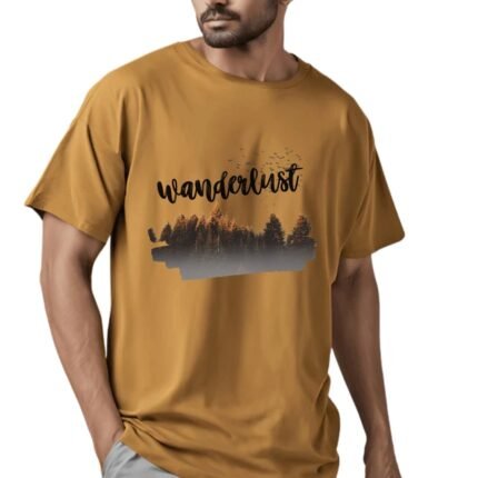 MUSTARD COLOUR OVERSIZED T-SHIRT FOR BOYS